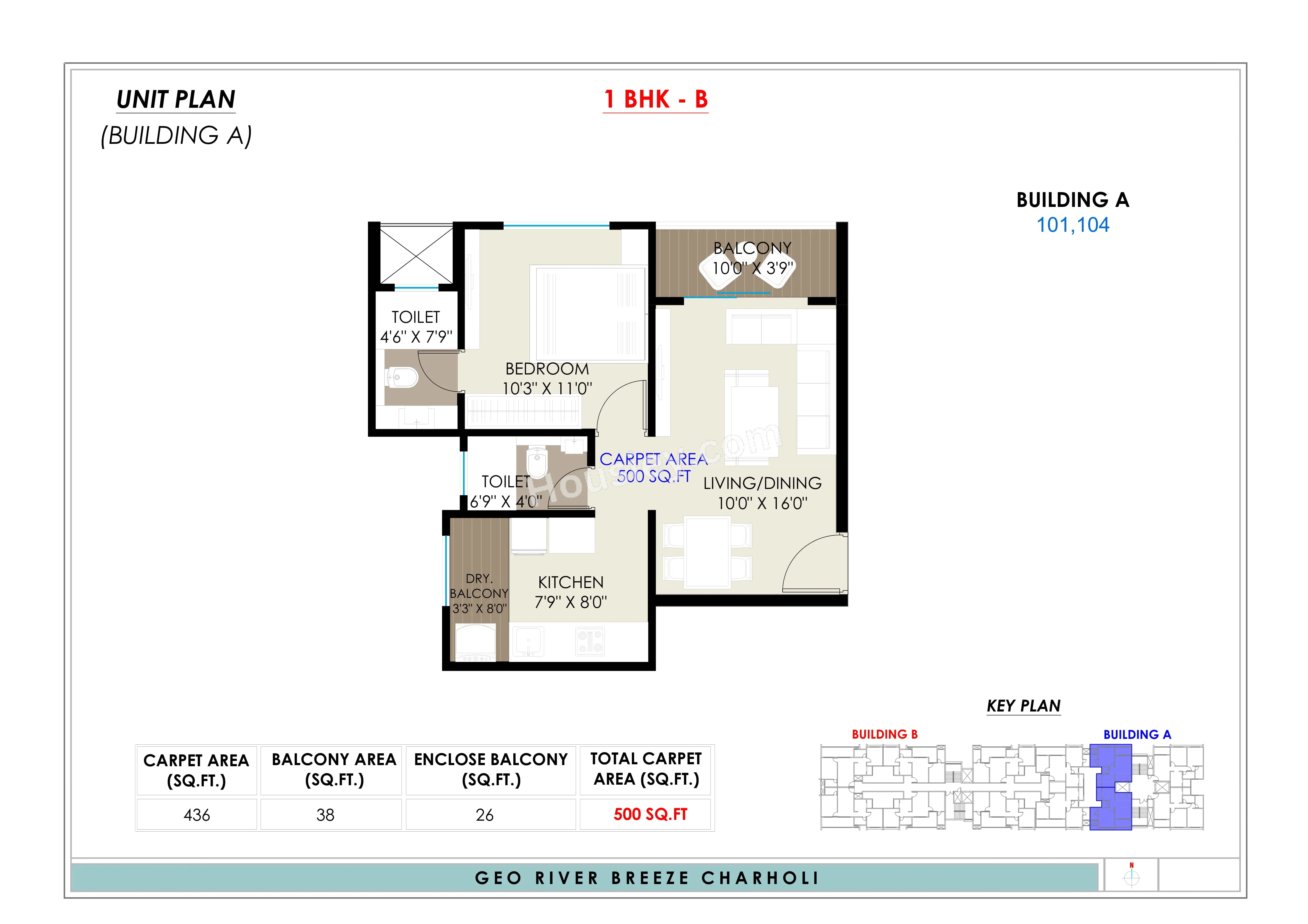 NK Geo River Breeze Unit plan - 500 sq.ft.