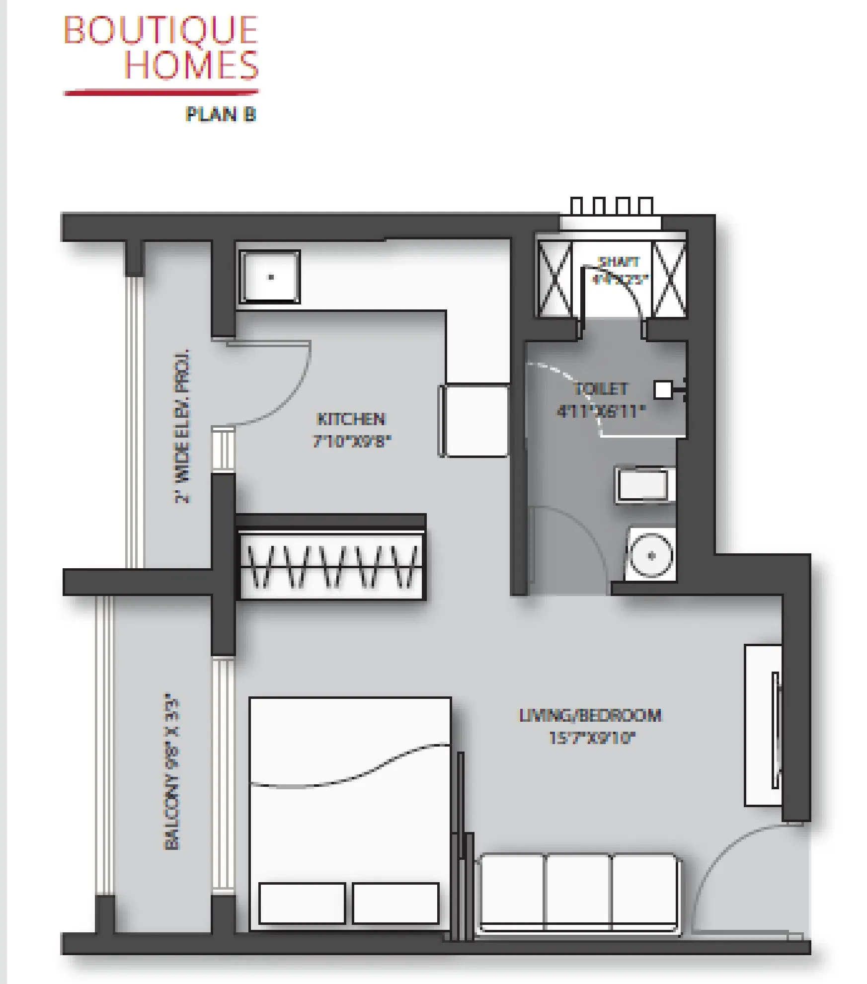 Neelkanth Zen Unit plan - 282 sq.ft.