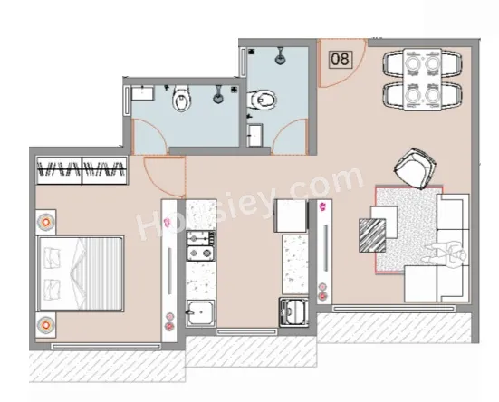 Unit plan - 430 sq.ft.