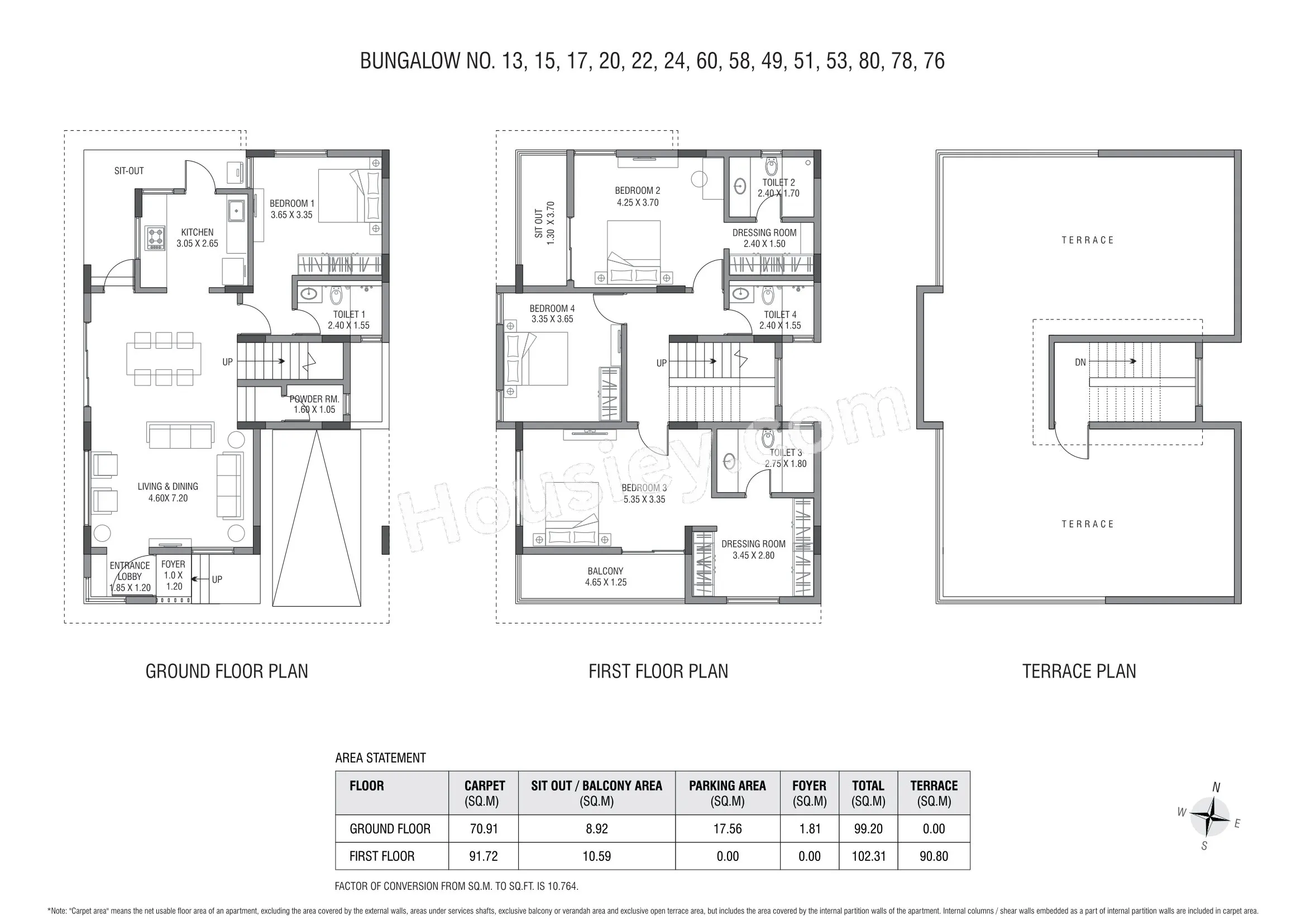 Paranjape The Cove Unit plan - 2169 sq.ft.