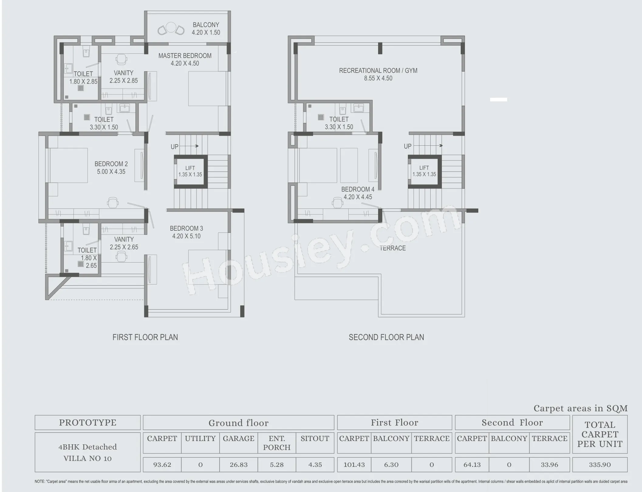 Paranjape The Rivolo Unit plan - 3600 sq.ft.