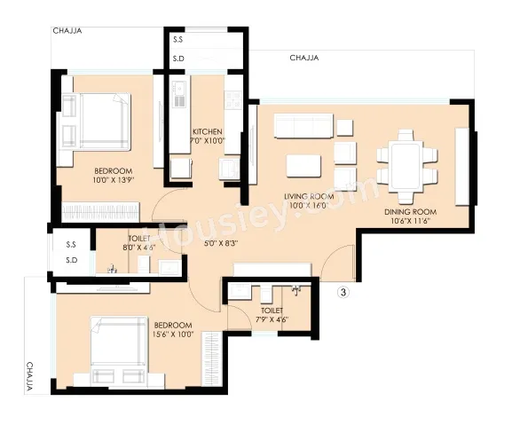 Pinal Pramukh Krupa Unit plan - 801 sq.ft.