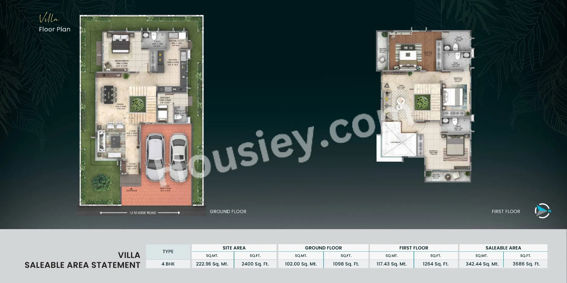 Pride Crosswinds Unit plan - 2400 sq.ft.