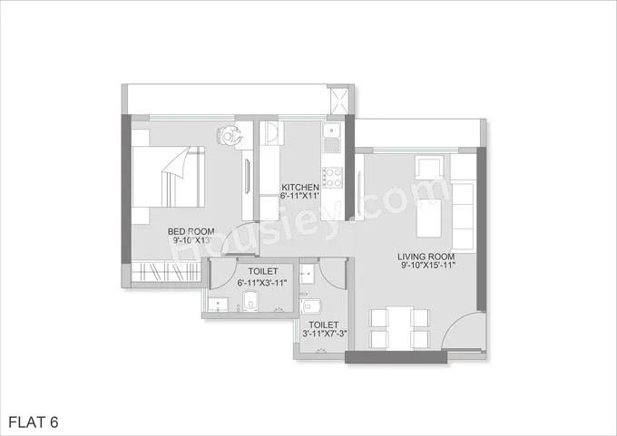 Prithvi Pride Unit plan - 473 sq.ft.