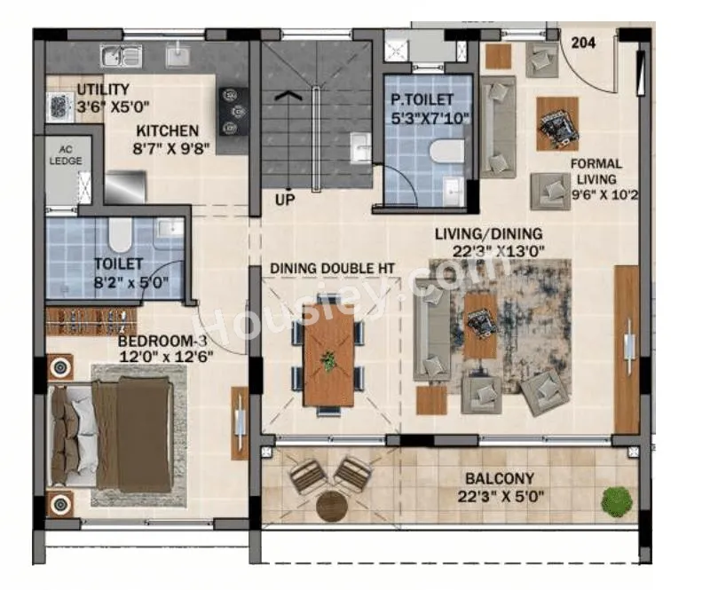 Radiance Floresta Unit plan - 1581 sq.ft.