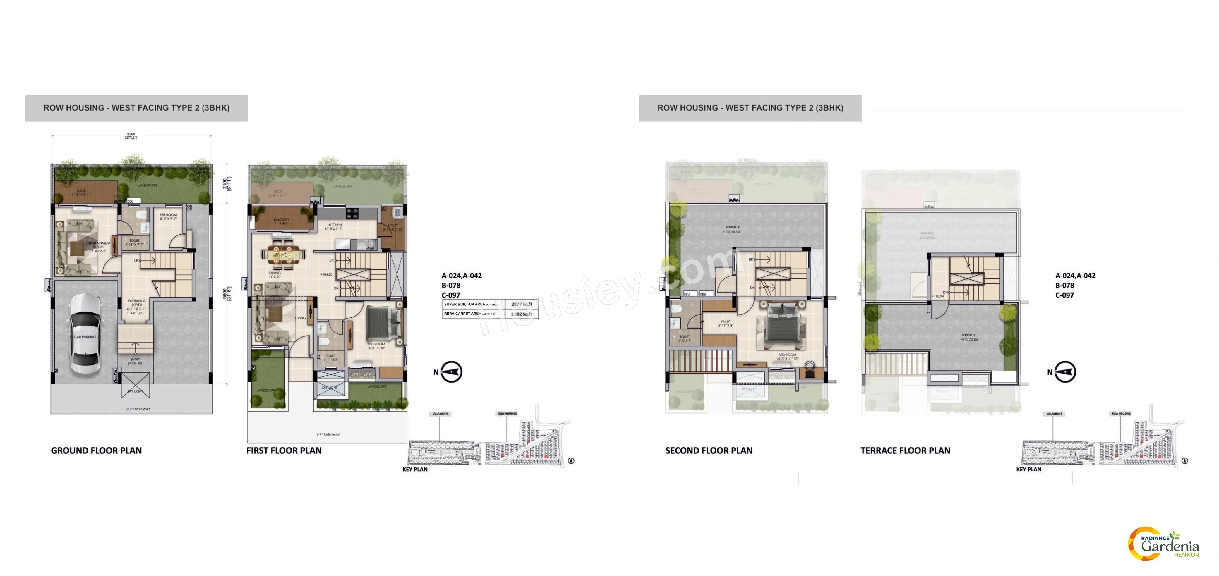 Radiance Gardenia Unit plan - 1593 sq.ft.