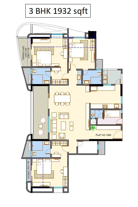 Rahul Arcus Unit plan - 1932 sq.ft.