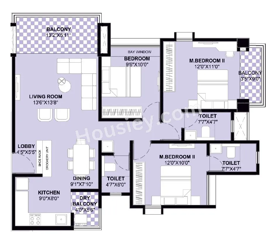 Rama Celestial City Phase 2 Unit plan - 1028 sq.ft.