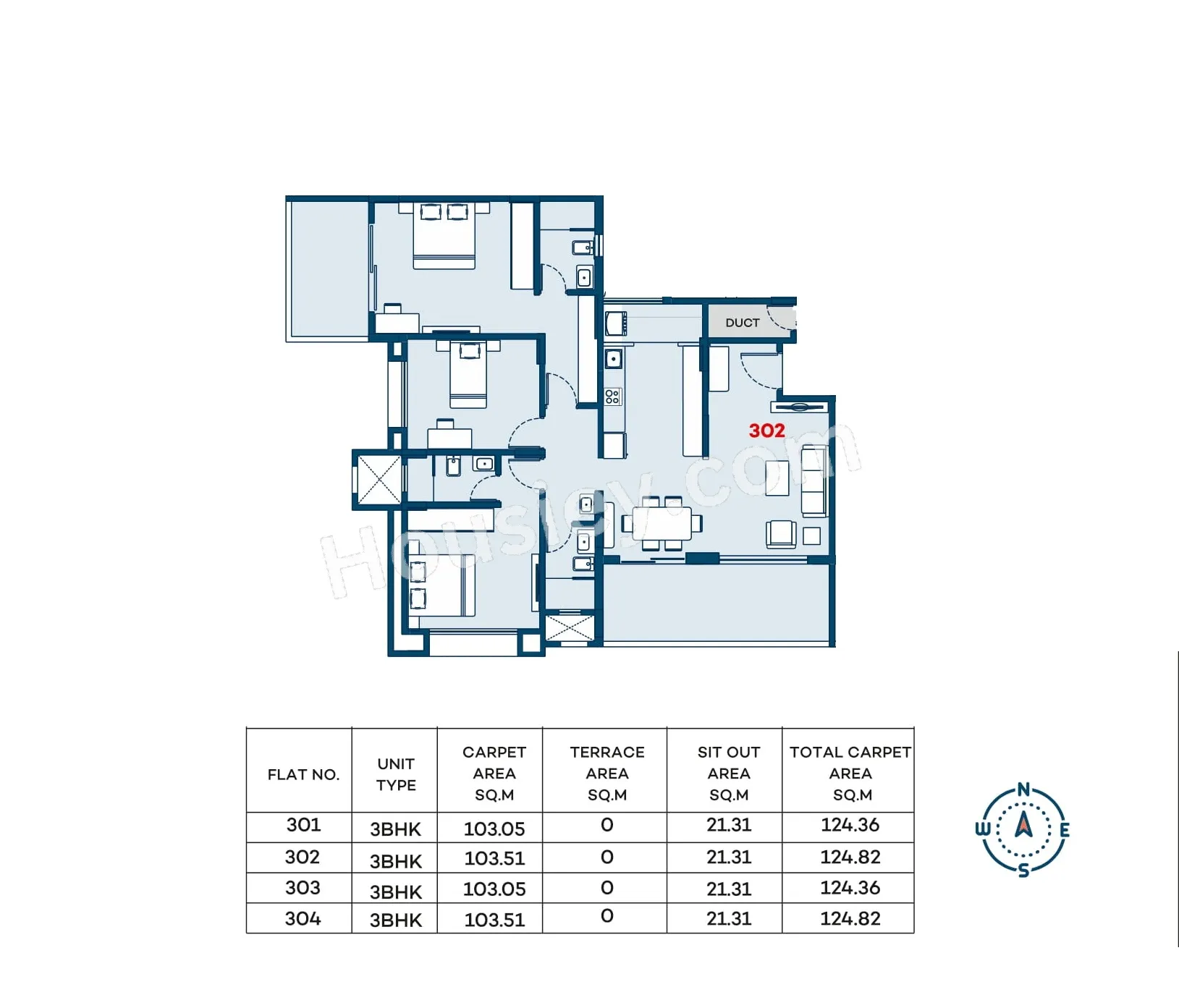 Raojee Palladium Homes Unit plan - 1344 sq.ft.