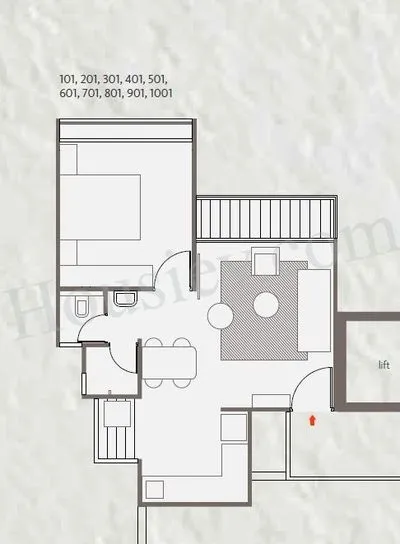 Skyi Songbirds Unit plan - 429 sq.ft.