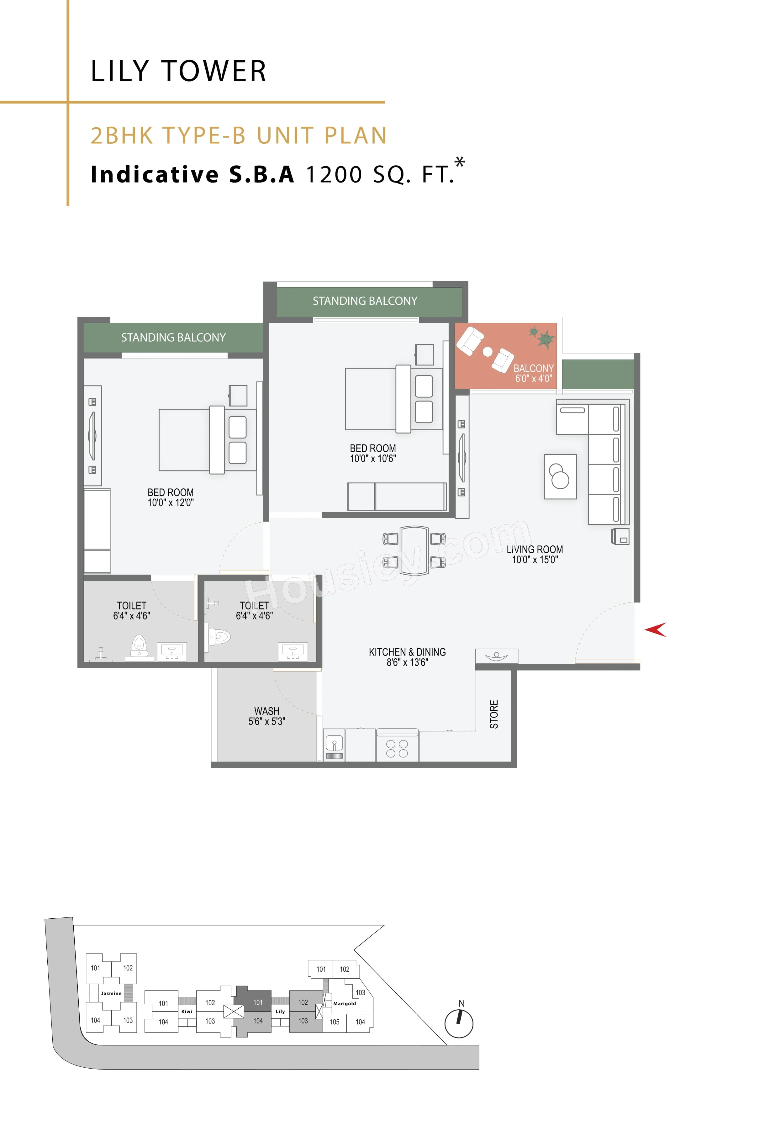 SP Epitome Unit plan - 660 sq.ft.