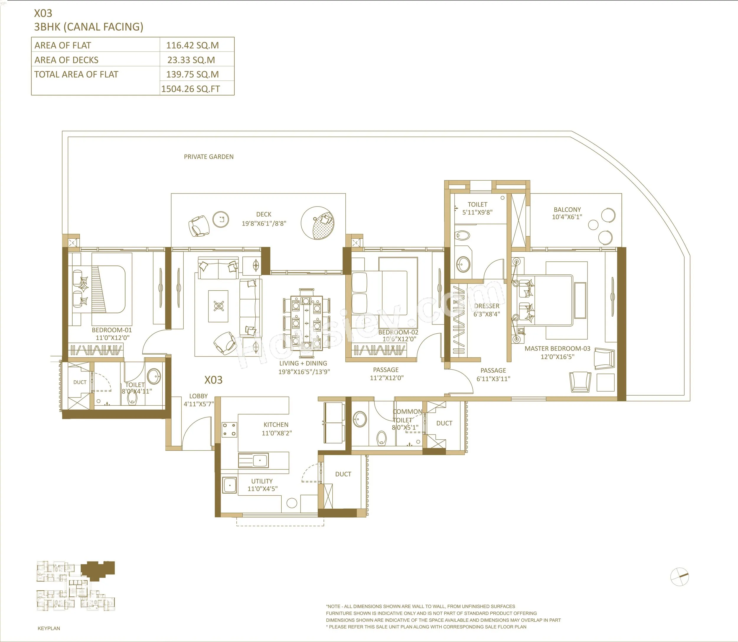 Shapoorji Kingstown Unit plan - 1504 sq.ft.