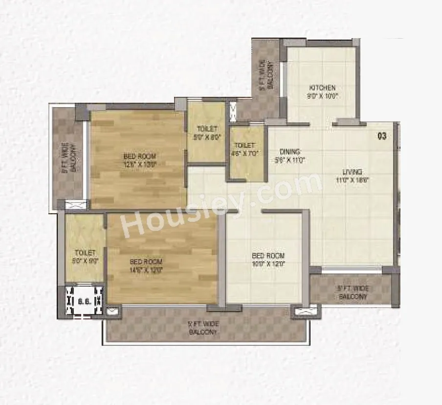 Sai Aaradhya Unit plan - 1314 sq.ft.