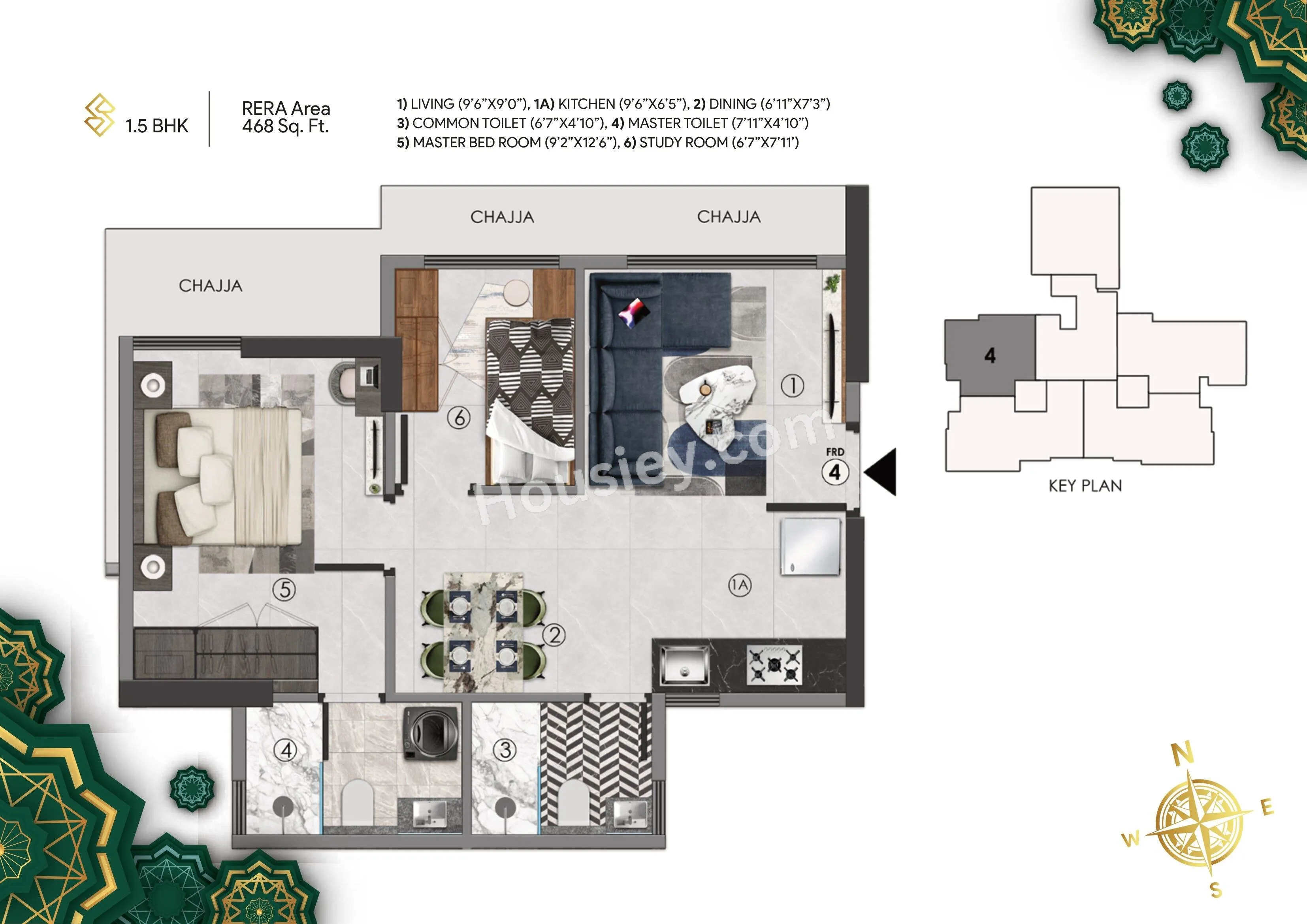 Unit plan - 468 sq.ft.