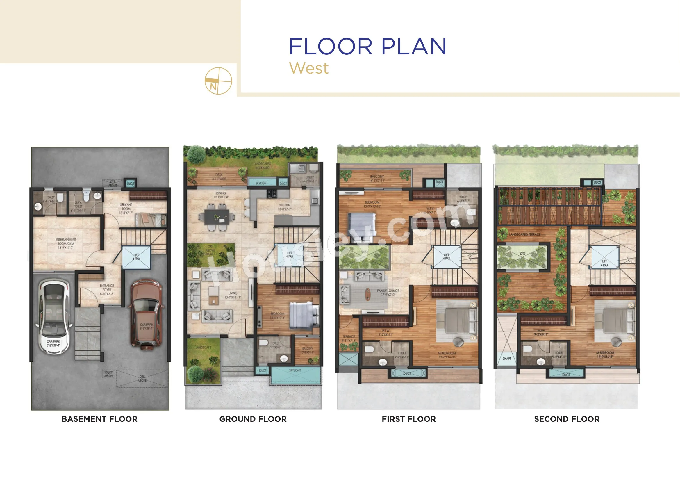 Sattva La Vita Unit plan - 2497 sq.ft.