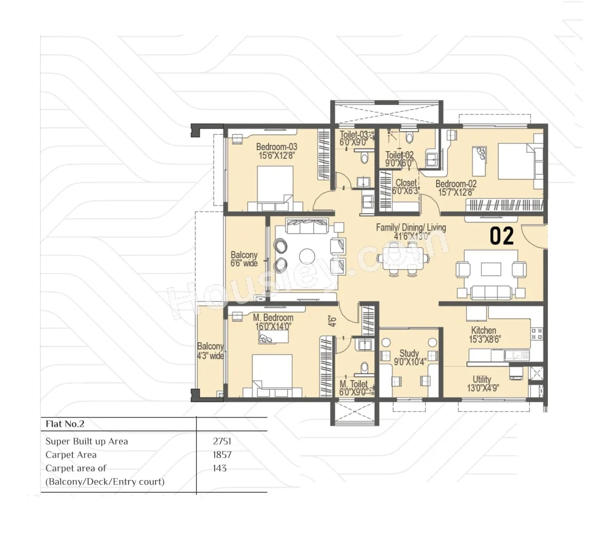 Unit plan - 1871 sq.ft.