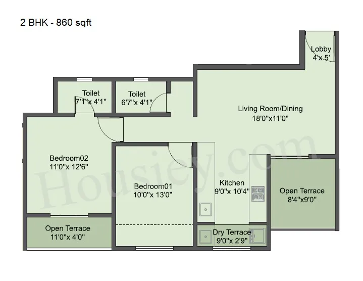 Sentosa Pride Unit plan - 860 sq.ft.