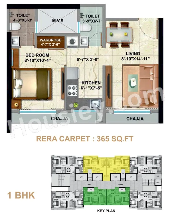 Sethia Pride Unit plan - 365 sq.ft.