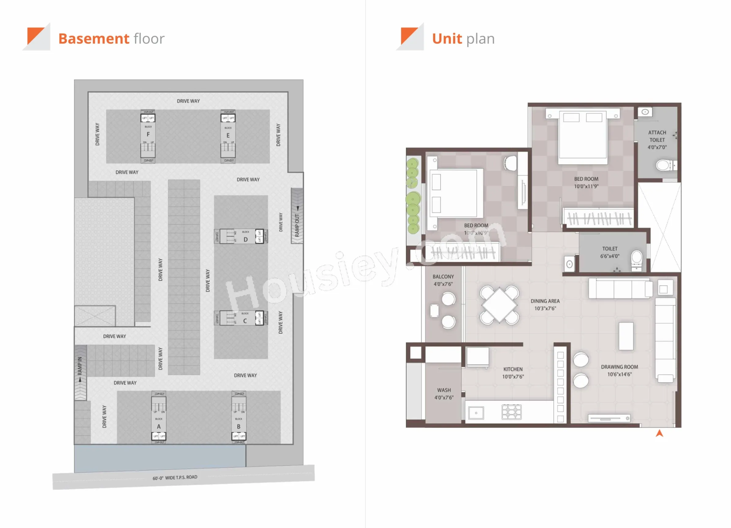Shivam Atharva Landmark Unit plan - 807 sq.ft.