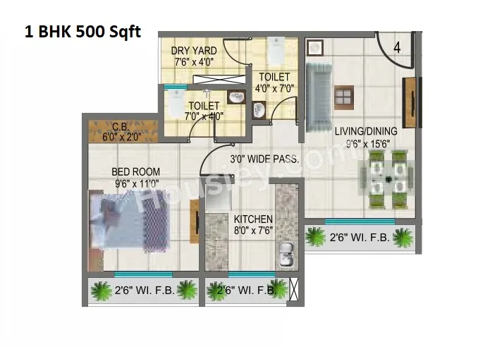 Shivnath Habitat Unit plan - 500 sq.ft.