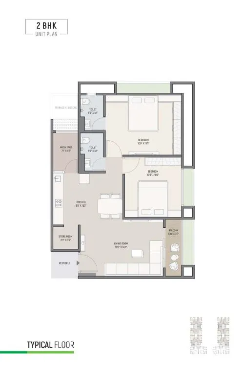 Shoolin Kopren Park View Unit plan - floor layout