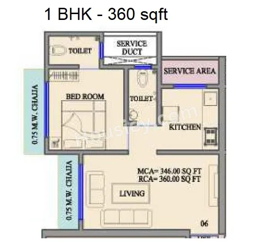 Shraddha Classic Unit plan - 360 sq.ft.