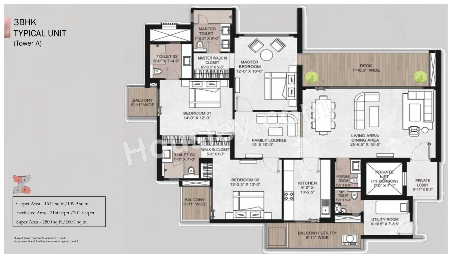 Silverglades The Legacy Unit plan - 1614 sq.ft.