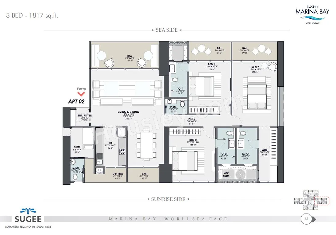 Unit plan - 1817 sq.ft.