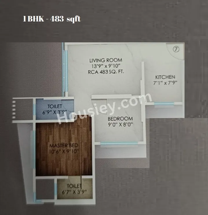 Unit plan - 483 sq.ft.