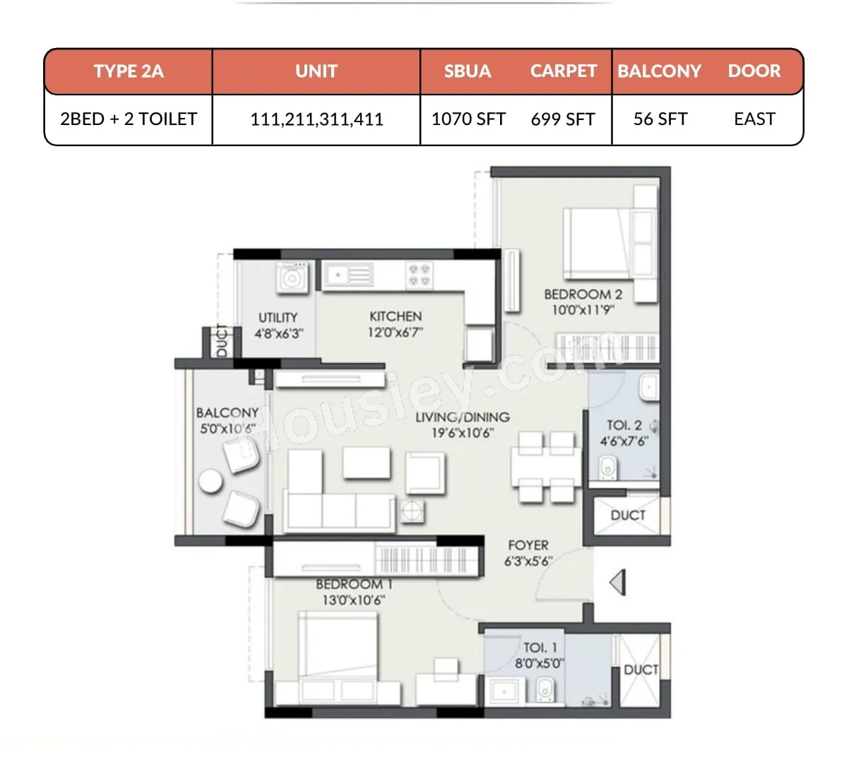 TG Heritage Unit plan - 699 sq.ft.