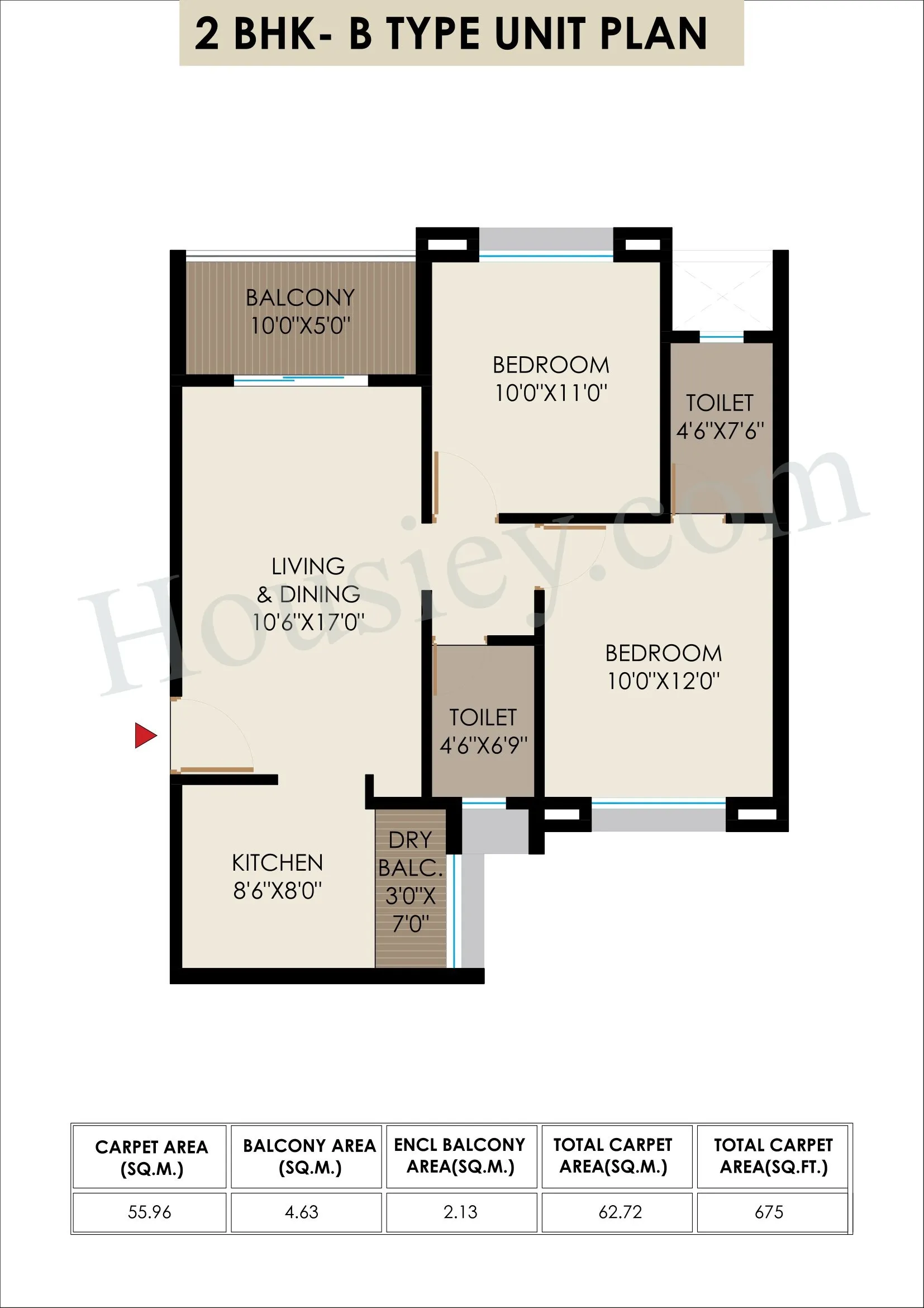 Unit plan - 675 sq.ft.