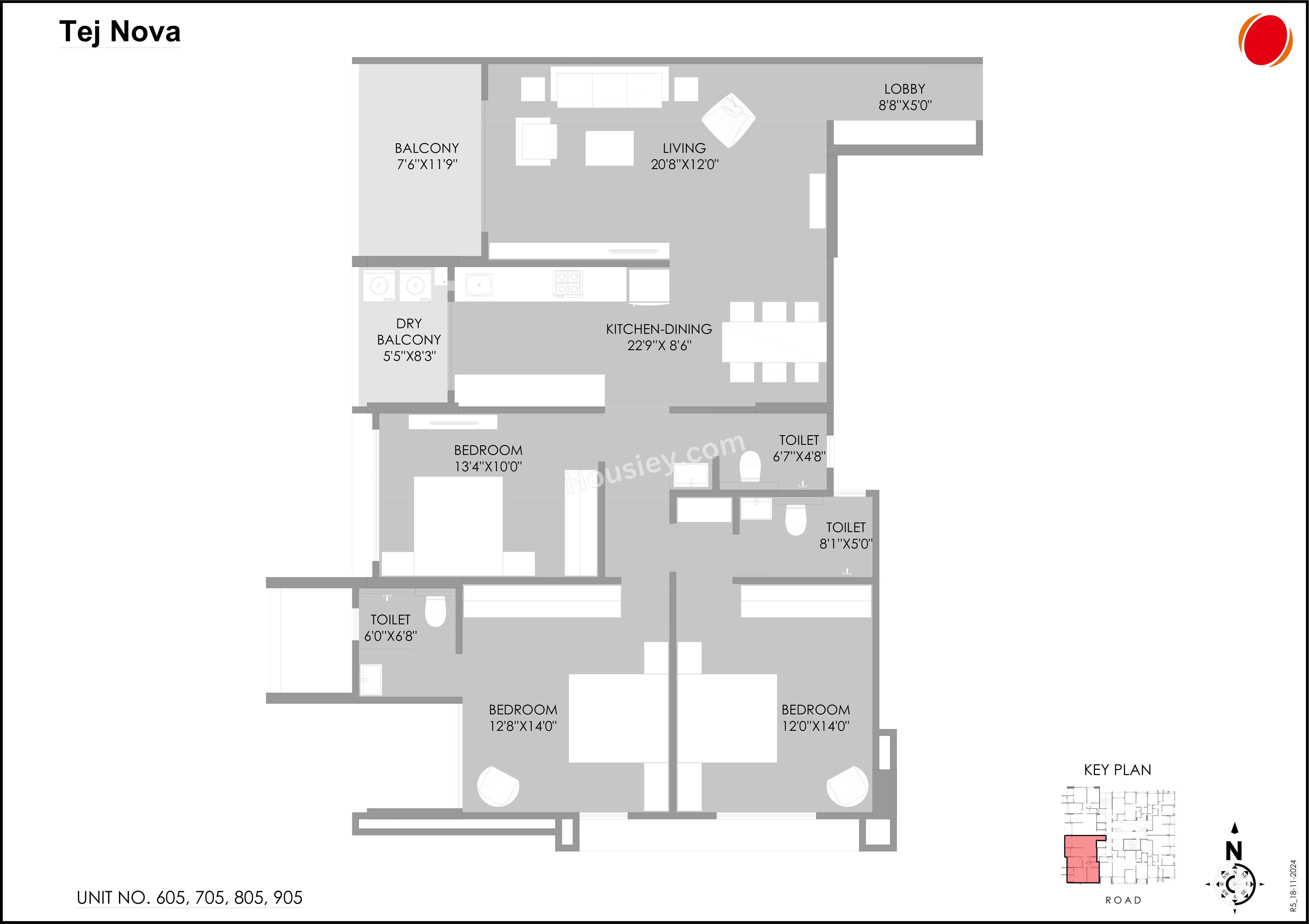 Tej Nova Unit plan - 1346 sq.ft.