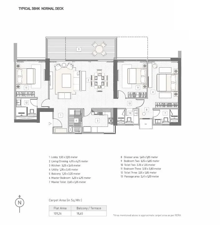 Unit plan - 1377 sq.ft.