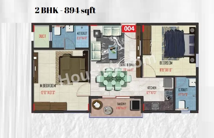 Transformers Aspire Unit plan - 625 sq.ft.