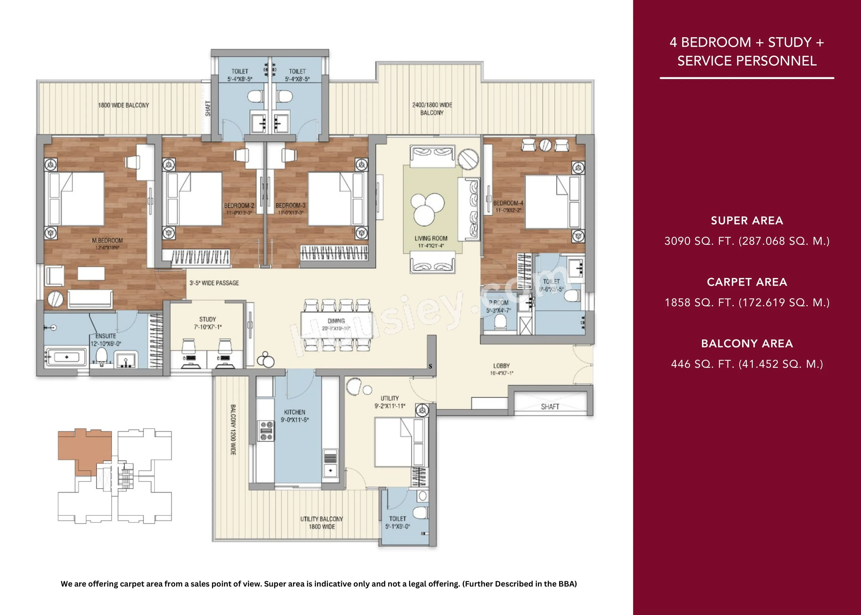 Tulip Crimson Unit plan - 2008 sq.ft.