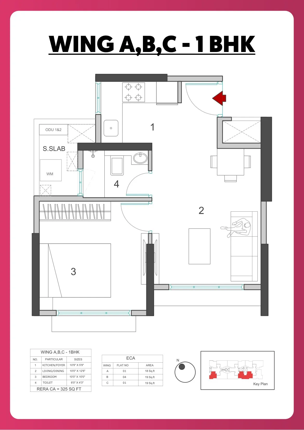 Unit plan - 345 sq.ft.