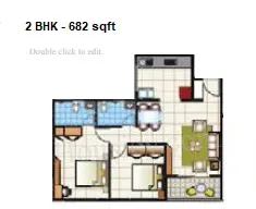 Unique Legacy Royale Unit plan - 682 sq.ft.