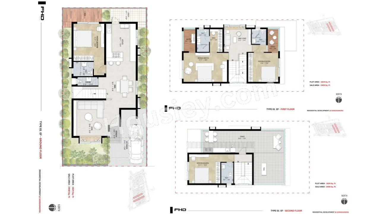 Urbanrise Paradise on Earth Unit plan - 1624 sq.ft.