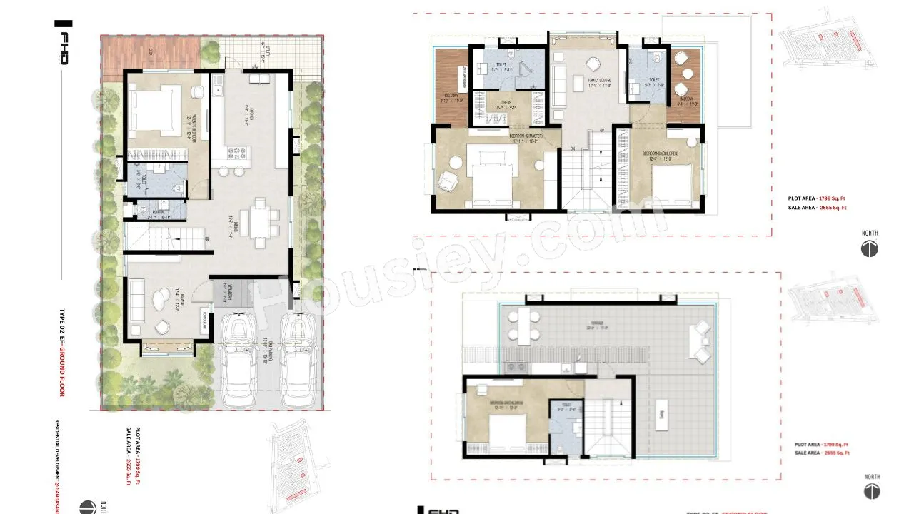 Urbanrise Paradise on Earth Unit plan - 1799 sq.ft.