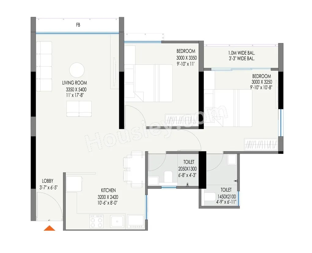 VCC Viara Unit plan - 700 sq.ft.