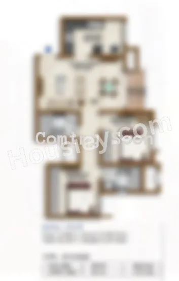 VJ Palladio Balewadi Central Unit plan - 1176 sq.ft.