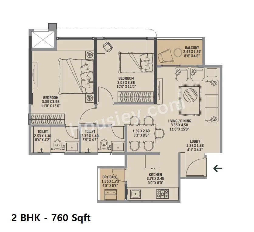 VTP NatureScape Unit plan - 760 sq.ft.