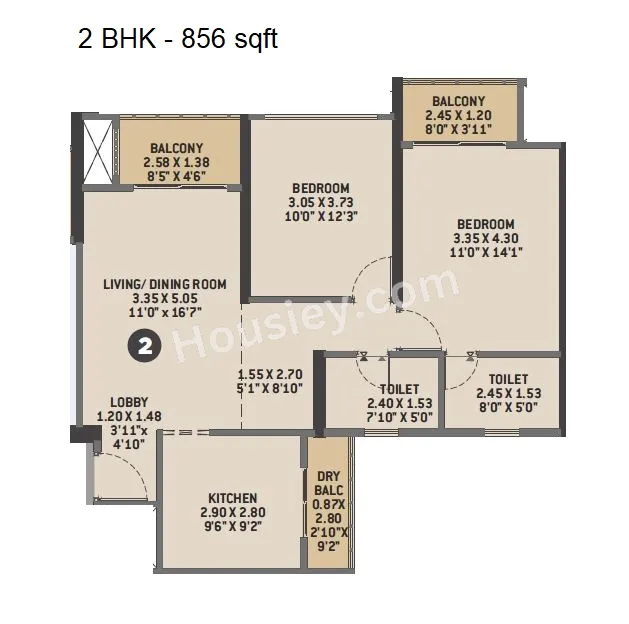 VTP NatureScape Unit plan - 856 sq.ft.