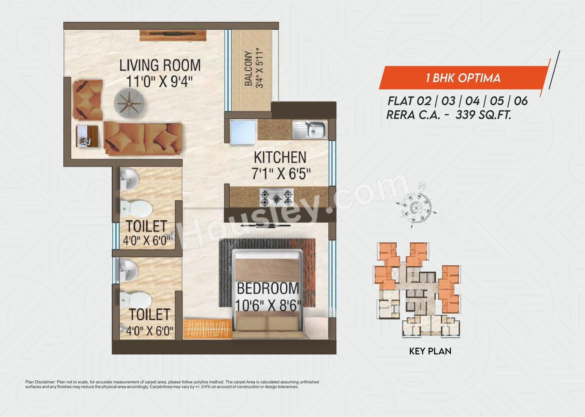 Vihang Nova Unit plan - 339 sq.ft.