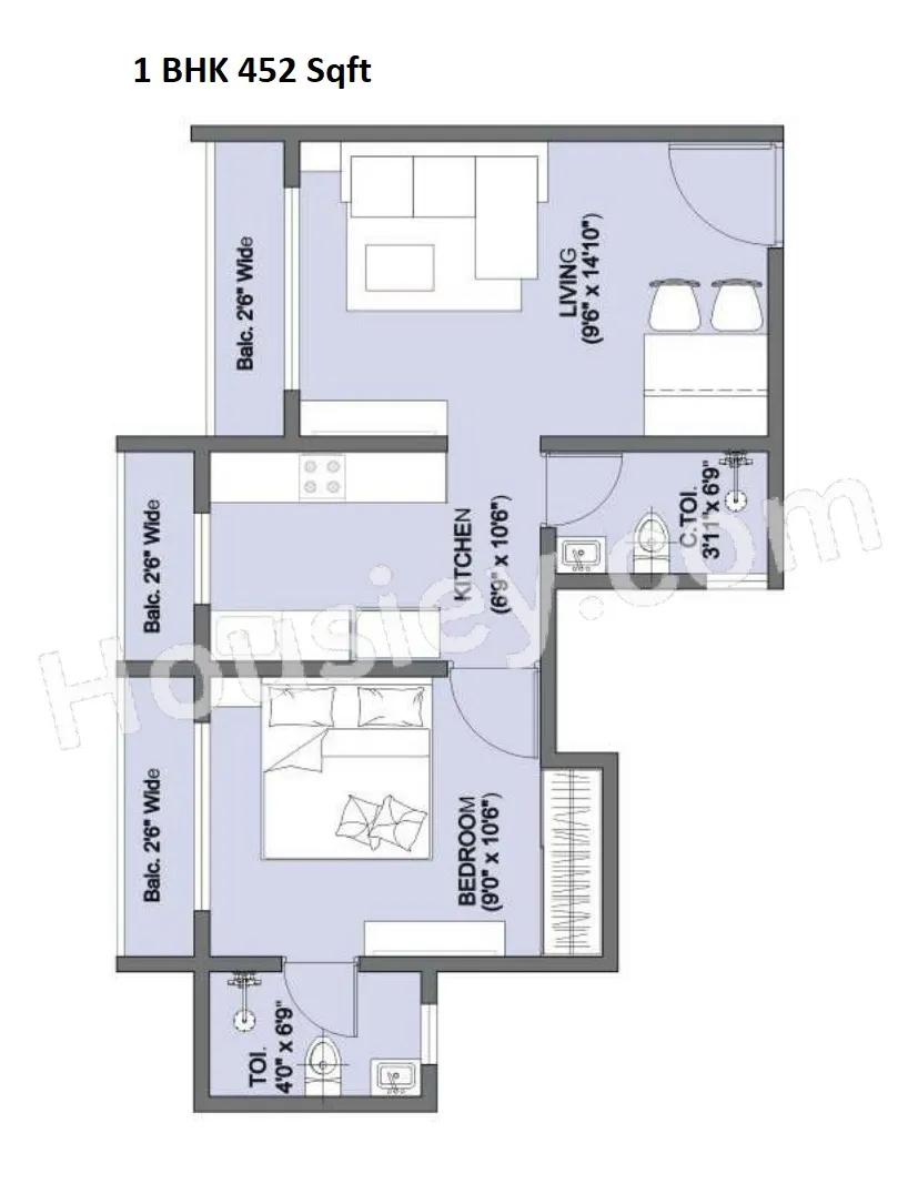 Wonder Park Unit plan - 452 sq.ft.