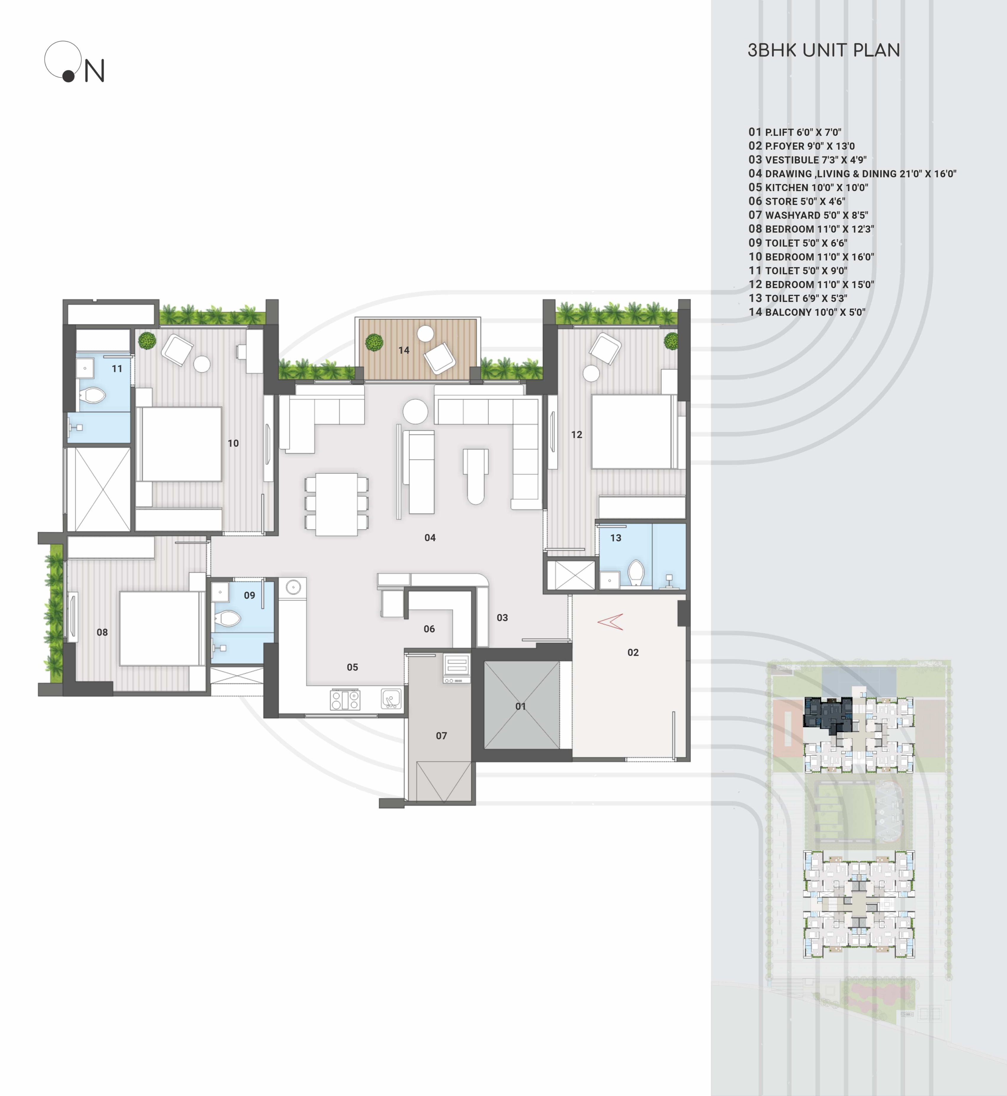 Tremont Adleap Unit plan - 1410 sq.ft.