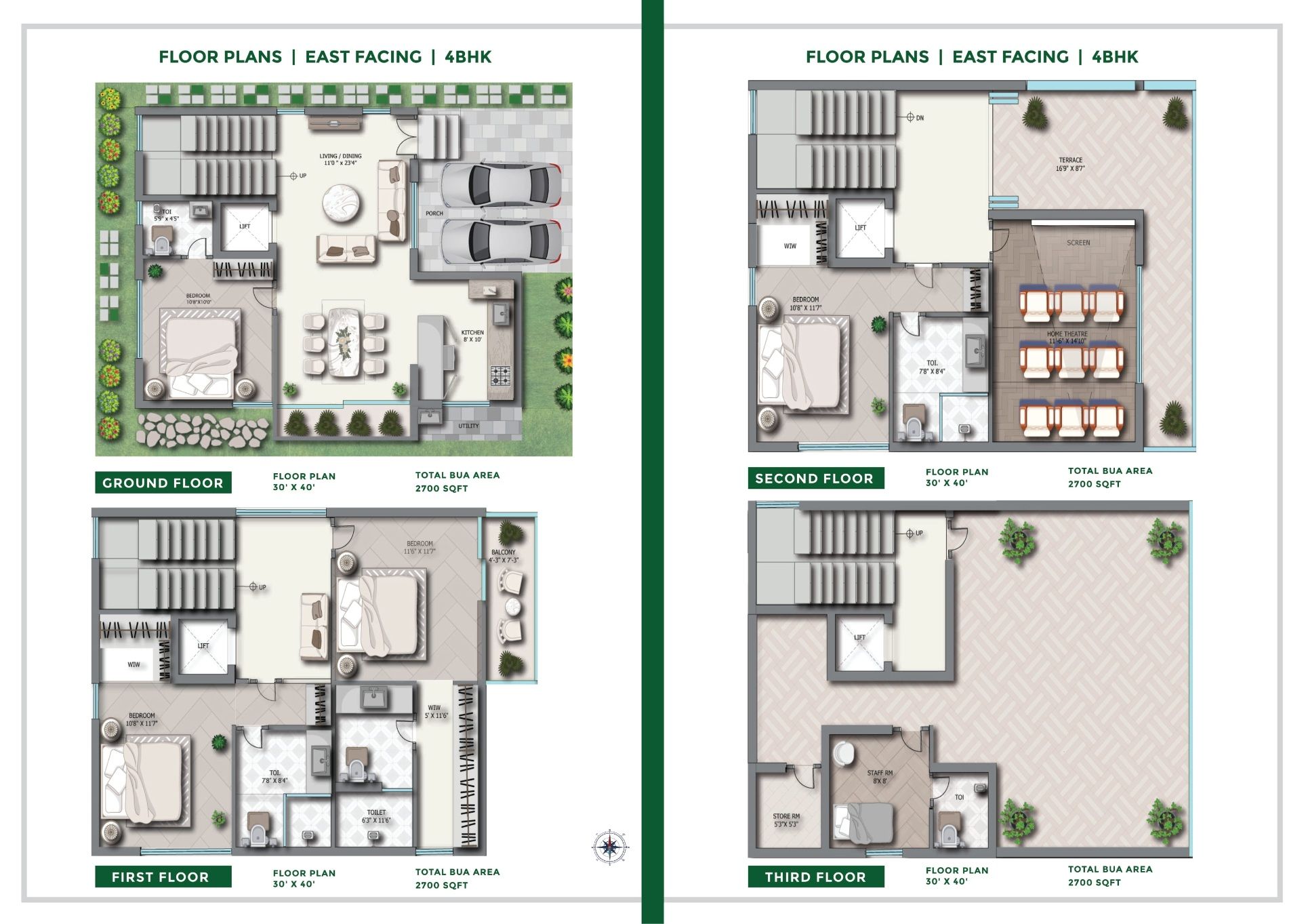 Unit plan - 1200 sq.ft.