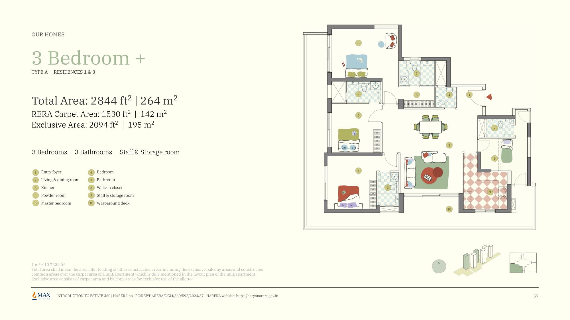 Max Estate 360 Unit plan - 1530 sq.ft.