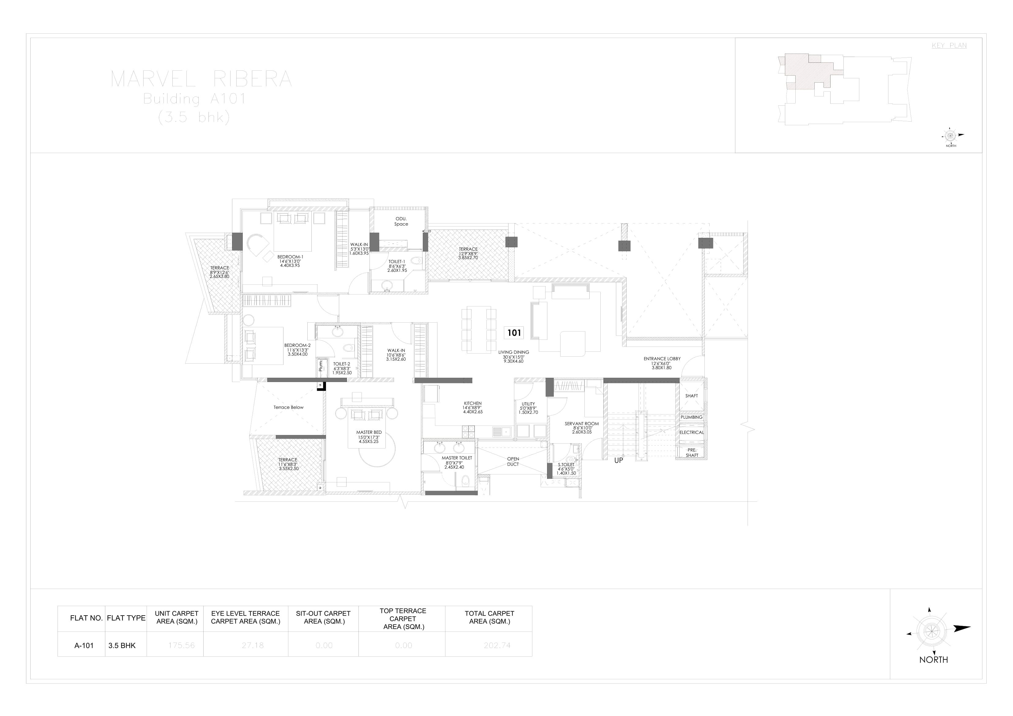 Marvel Ribera Unit plan - 1890 sq.ft.