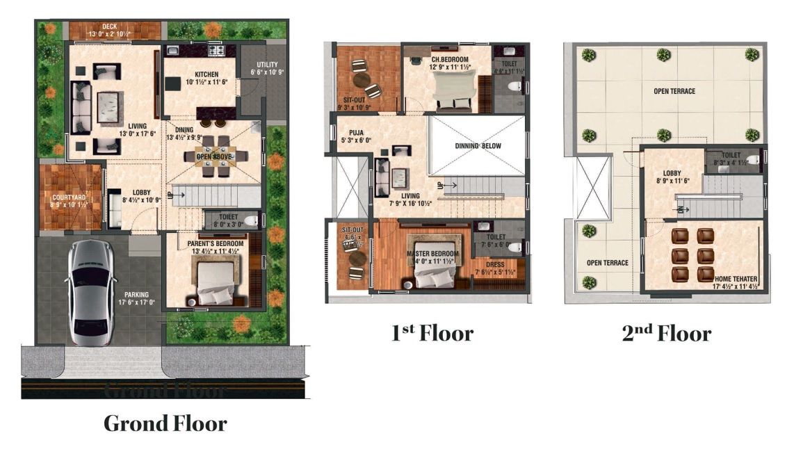 Hallmark Oakshir Unit plan - 1620 sq.ft.